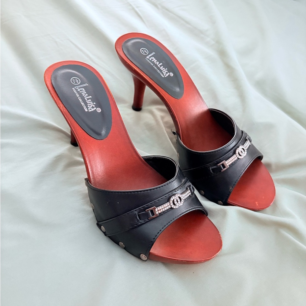 Black Women's Heeled Sandals